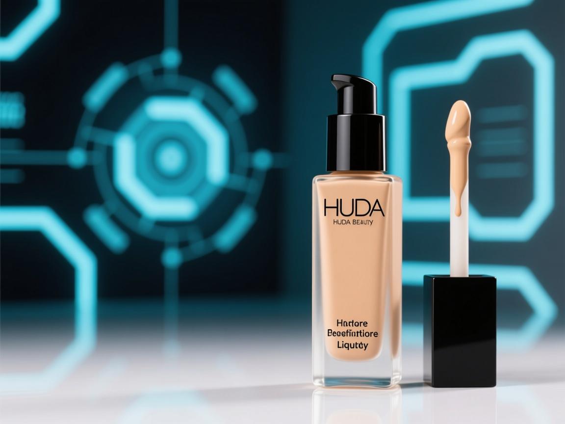 liquid foundation before and after Huda Beauty liquid foundation