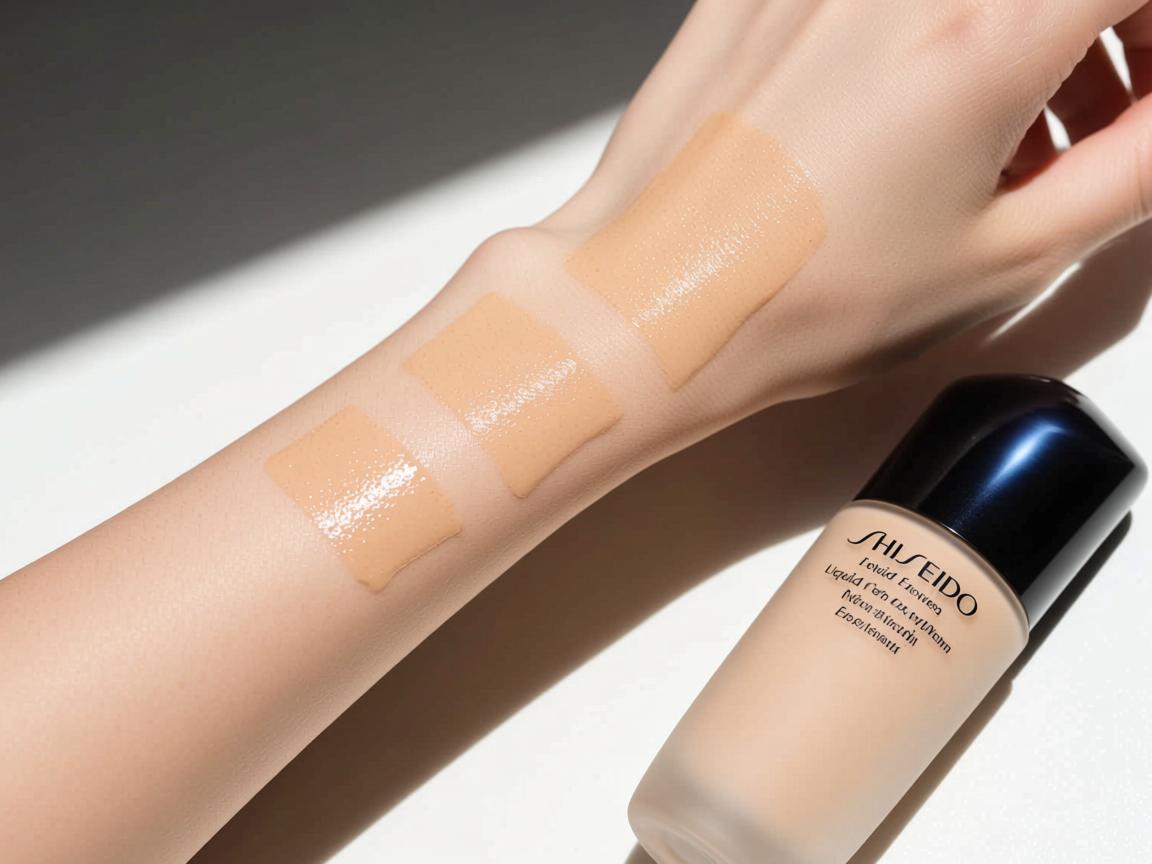 sensitive skin review Shiseido liquid foundation swatches review