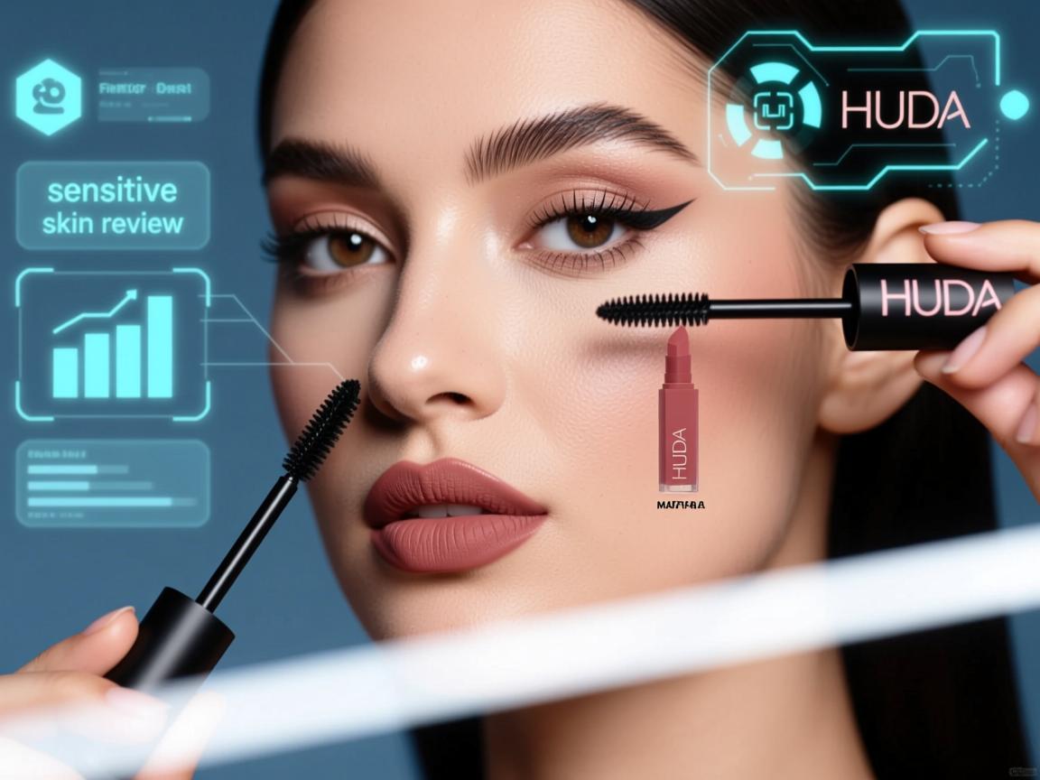 mascara sensitive skin review Huda Beauty matte lipstick detailed