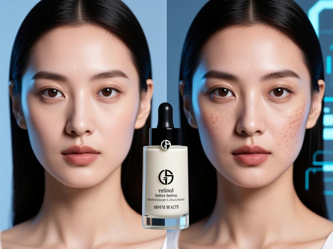 review Armani Beauty retinol serum before and after Armani Beauty