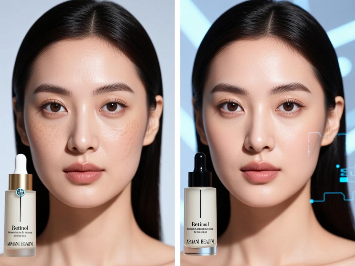 review Armani Beauty retinol serum before and after Armani Beauty