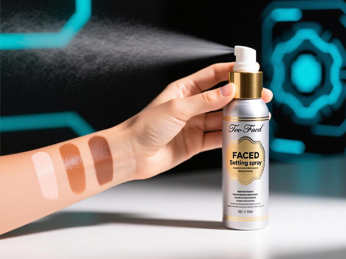 Faced setting spray swatches review Too Faced setting spray wear test