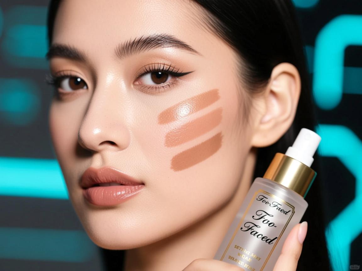 Faced setting spray swatches review Too Faced setting spray wear test