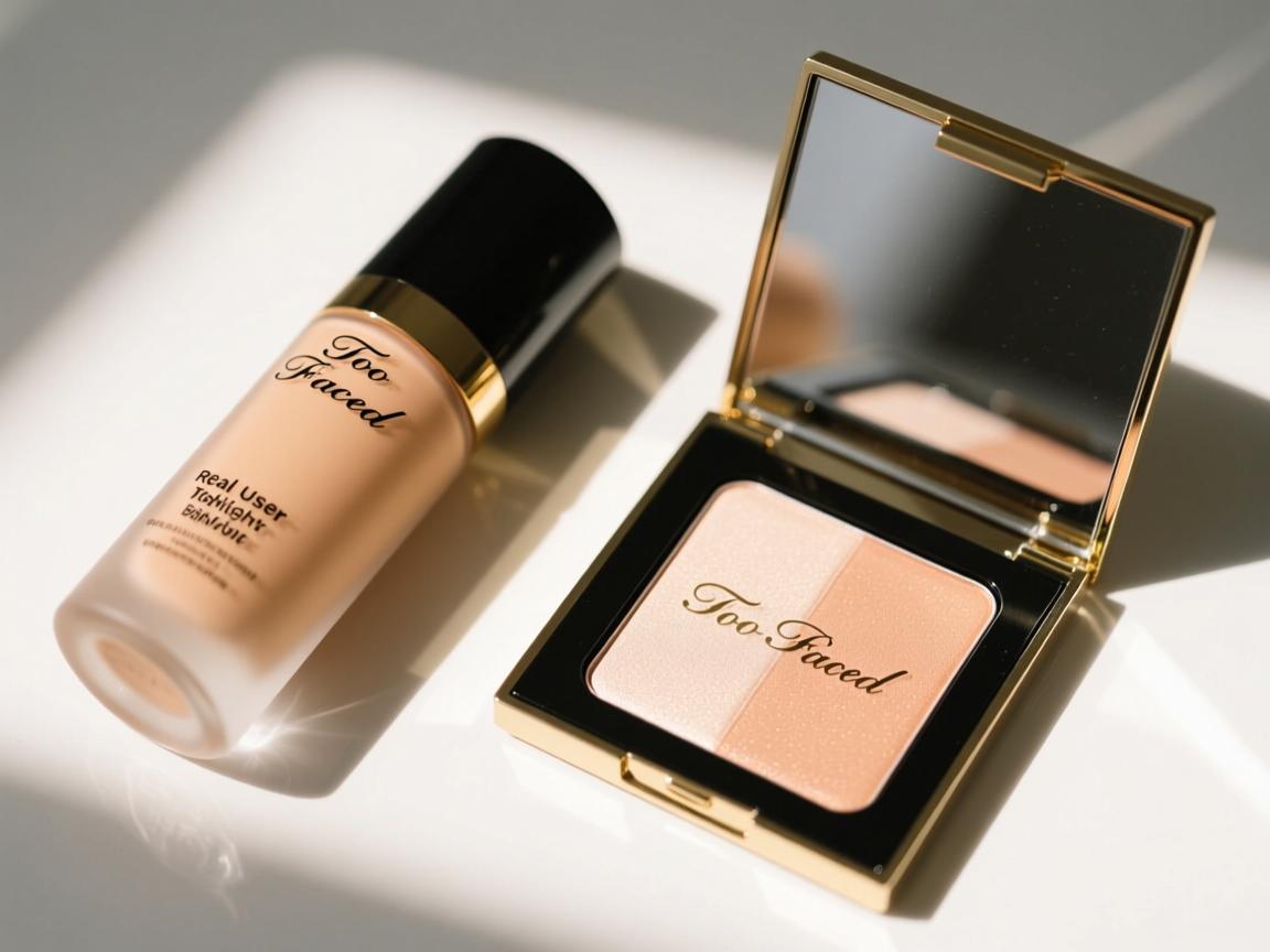 Too Faced foundation real user review Too Faced highlighter before and