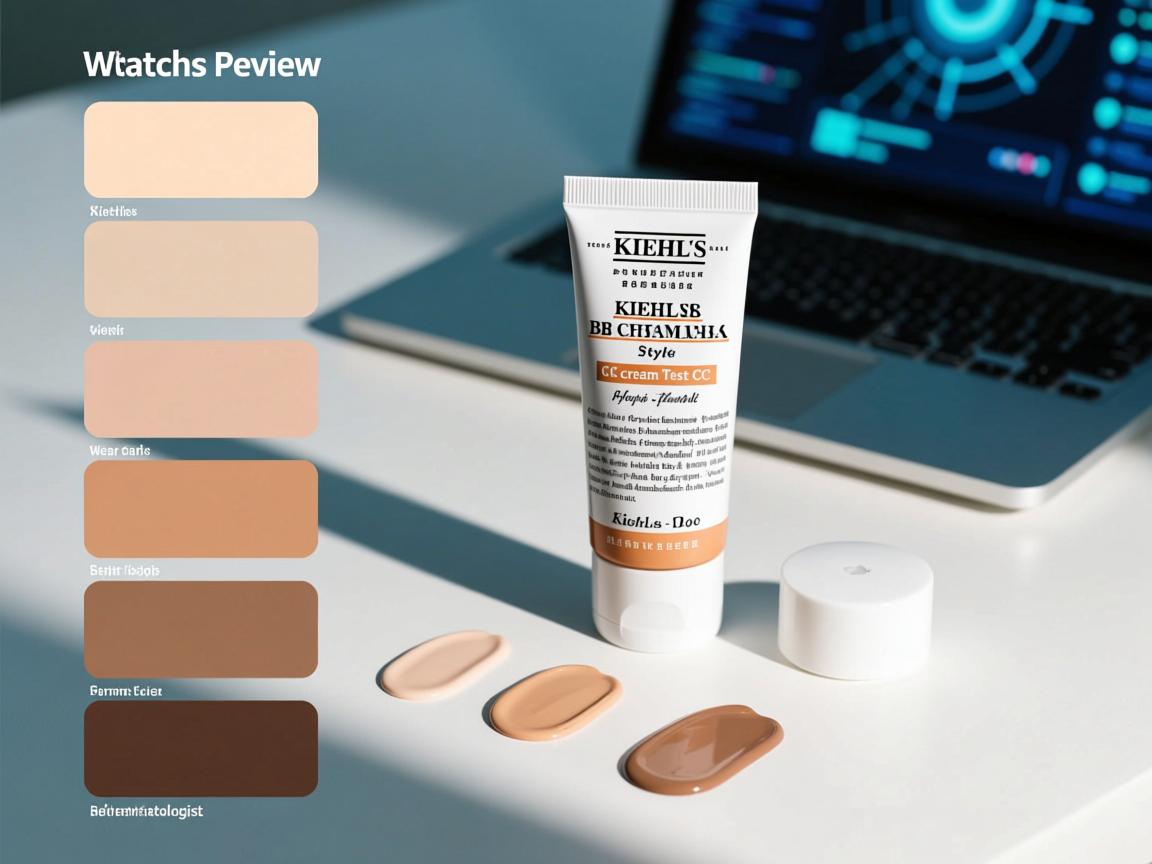 swatches review Kiehls BB cream wear test Kiehls CC cream dermatologist