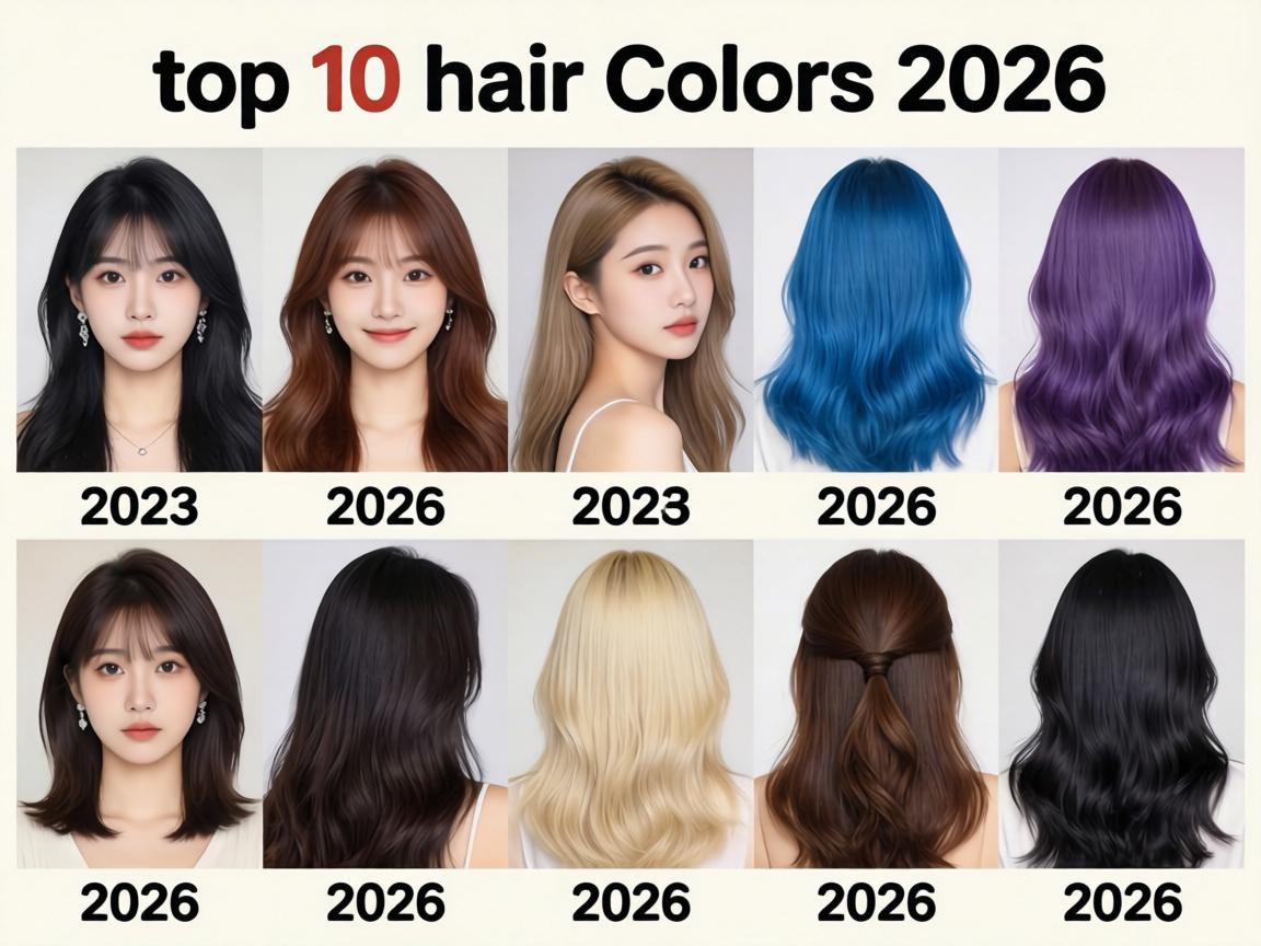 top 10 hair colors 2026