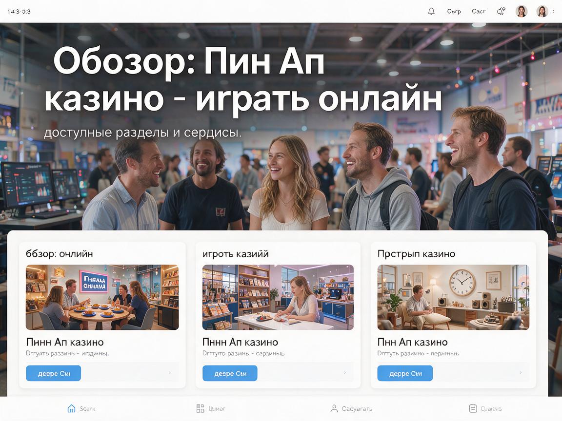 Обзор: Пин Ап казино - играть онлайн, доступные разделы и сервисы