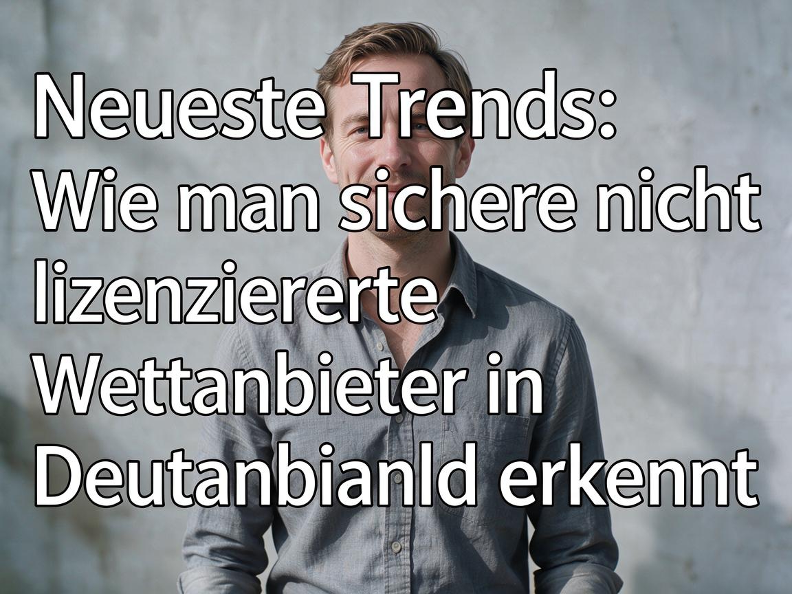Neueste Trends: Wie man sichere nicht lizenzierte Wettanbieter in Deutschland erkennt