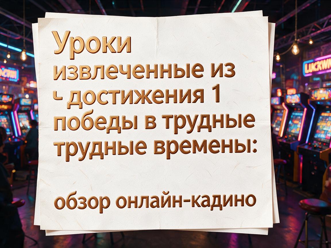 Уроки, извлеченные из достижения 1 победы в трудные времена: обзор онлайн-казино LuckyWin