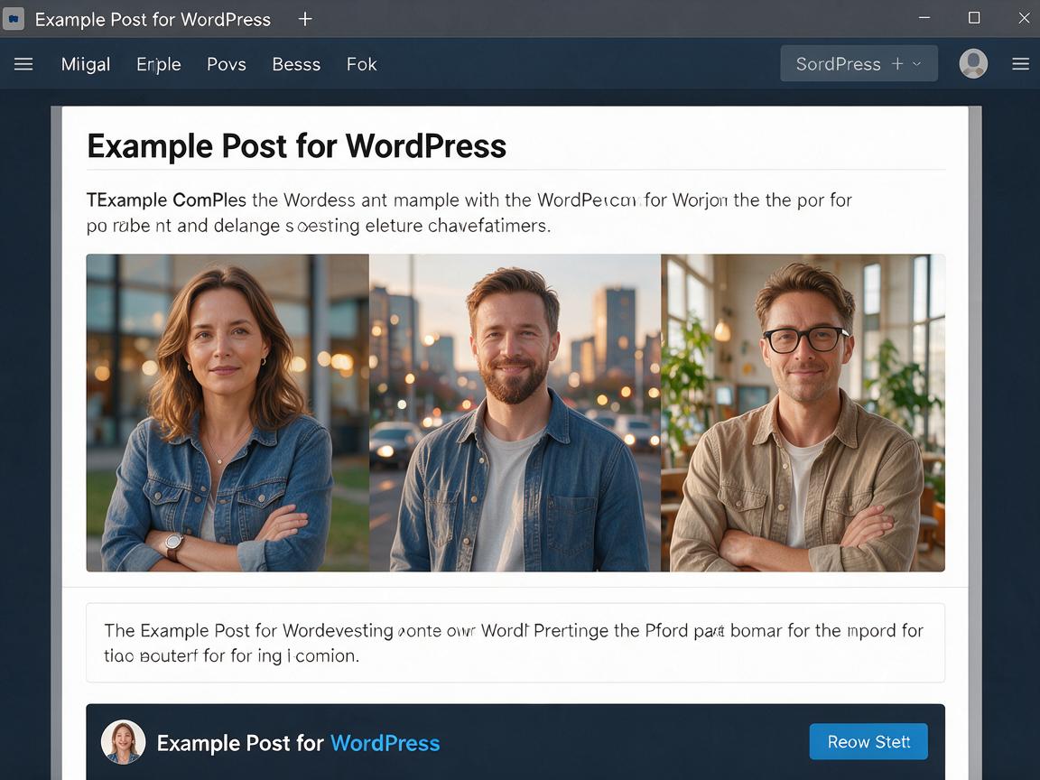 Example Post for WordPress