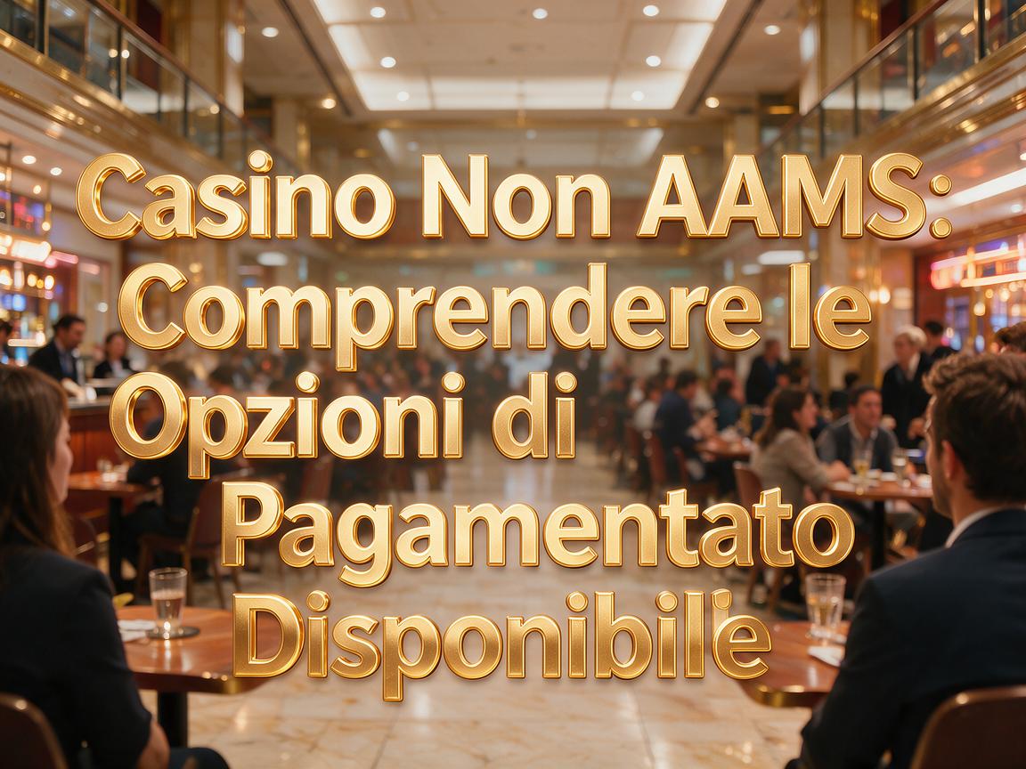 Casino Non AAMS: Comprendere le Opzioni di Pagamento Disponibili