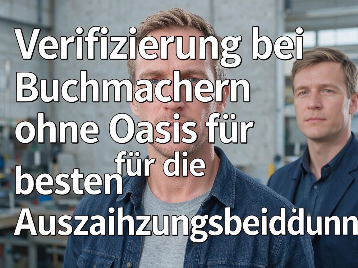 Verifizierung bei Buchmachern ohne Oasis für die besten Auszahlungsbedingungen