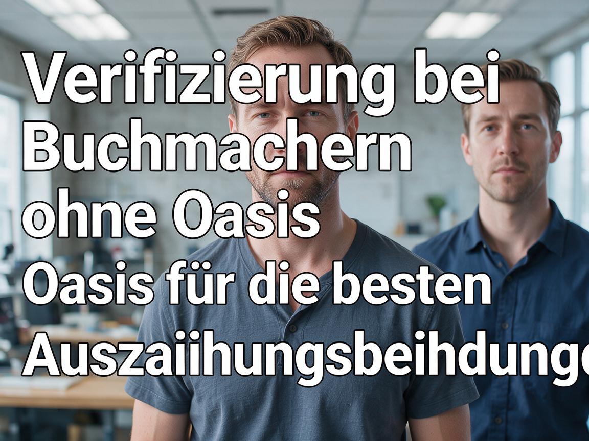 Verifizierung bei Buchmachern ohne Oasis für die besten Auszahlungsbedingungen