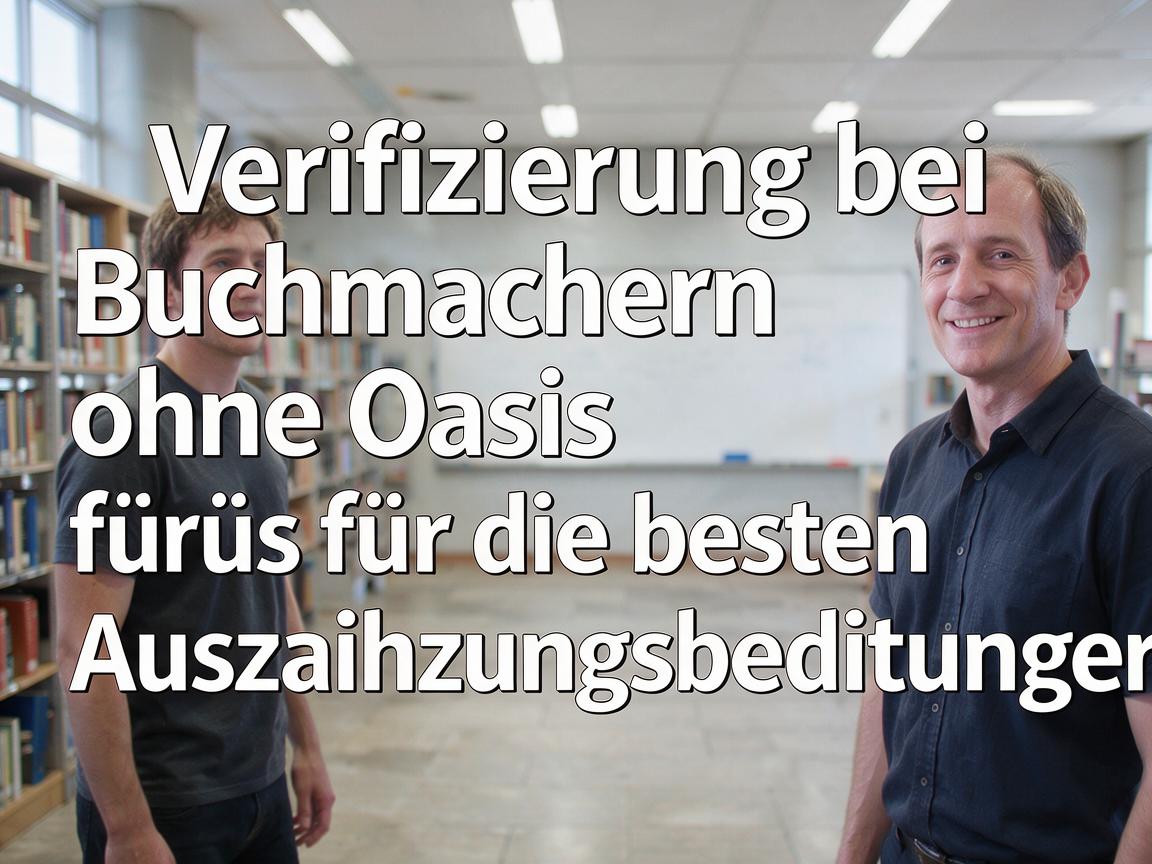 Verifizierung bei Buchmachern ohne Oasis für die besten Auszahlungsbedingungen