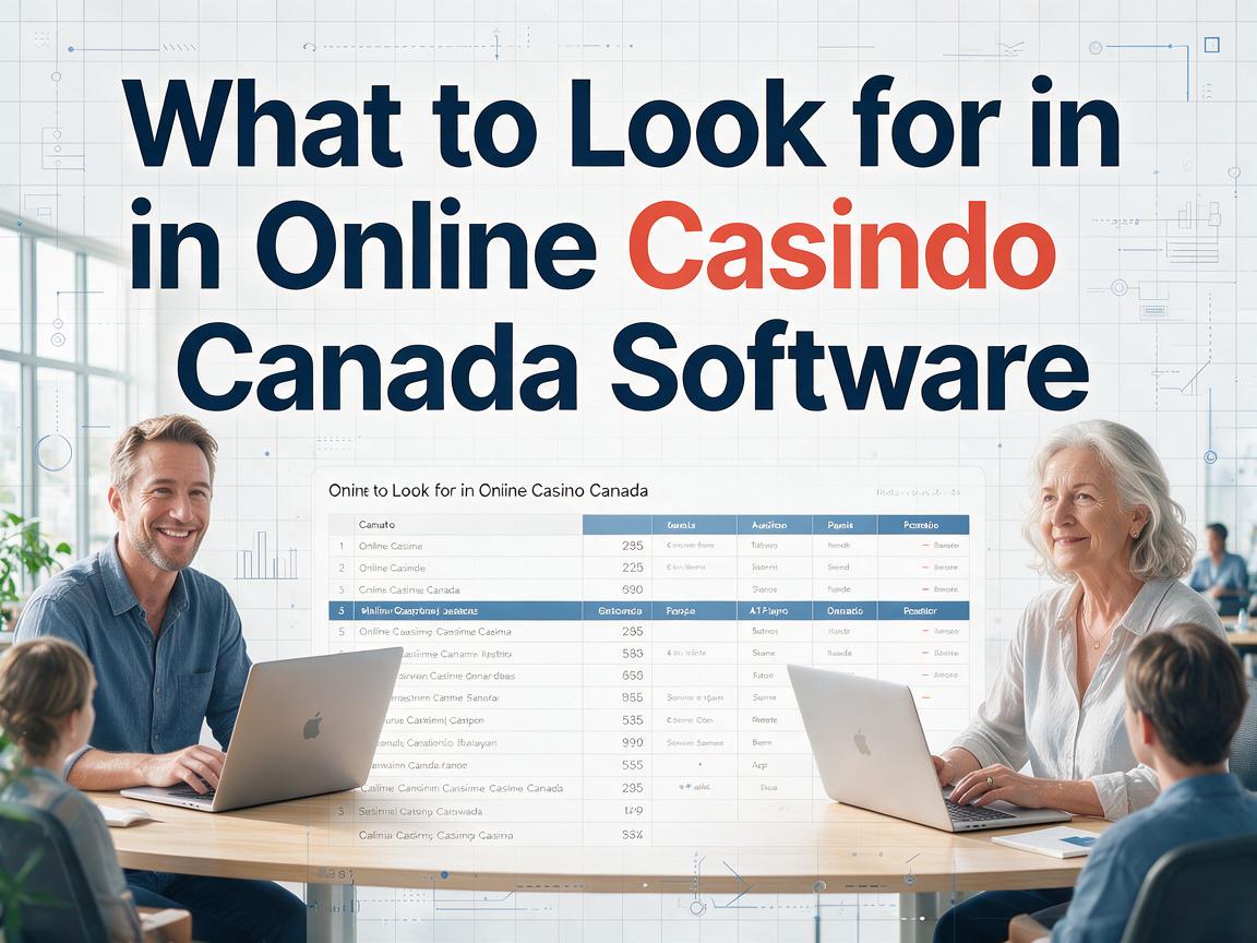 What to Look for in Online Casino Canada Software