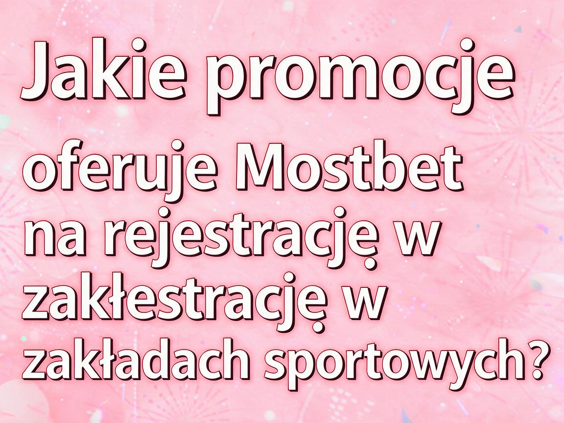 Jakie promocje oferuje Mostbet na rejestrację w zakładach sportowych?
