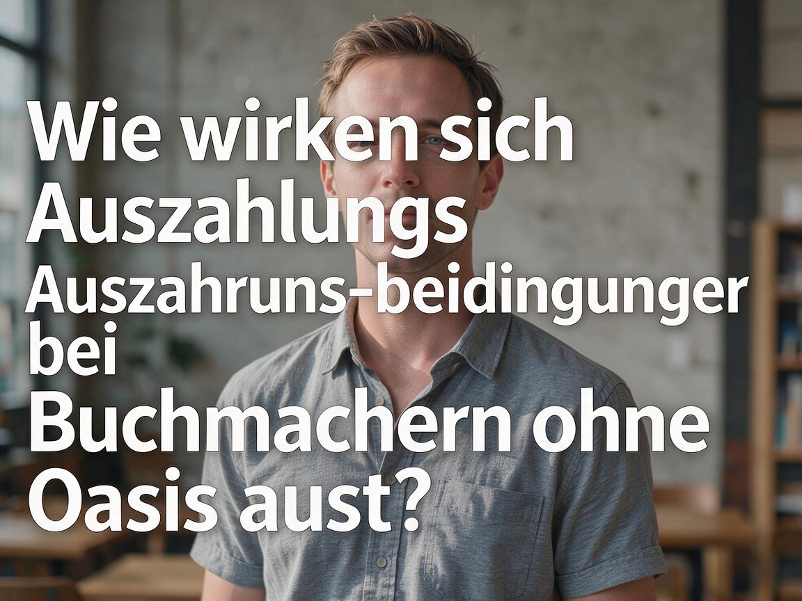 Wie wirken sich Auszahlungsbedingungen bei Buchmachern ohne Oasis aus?