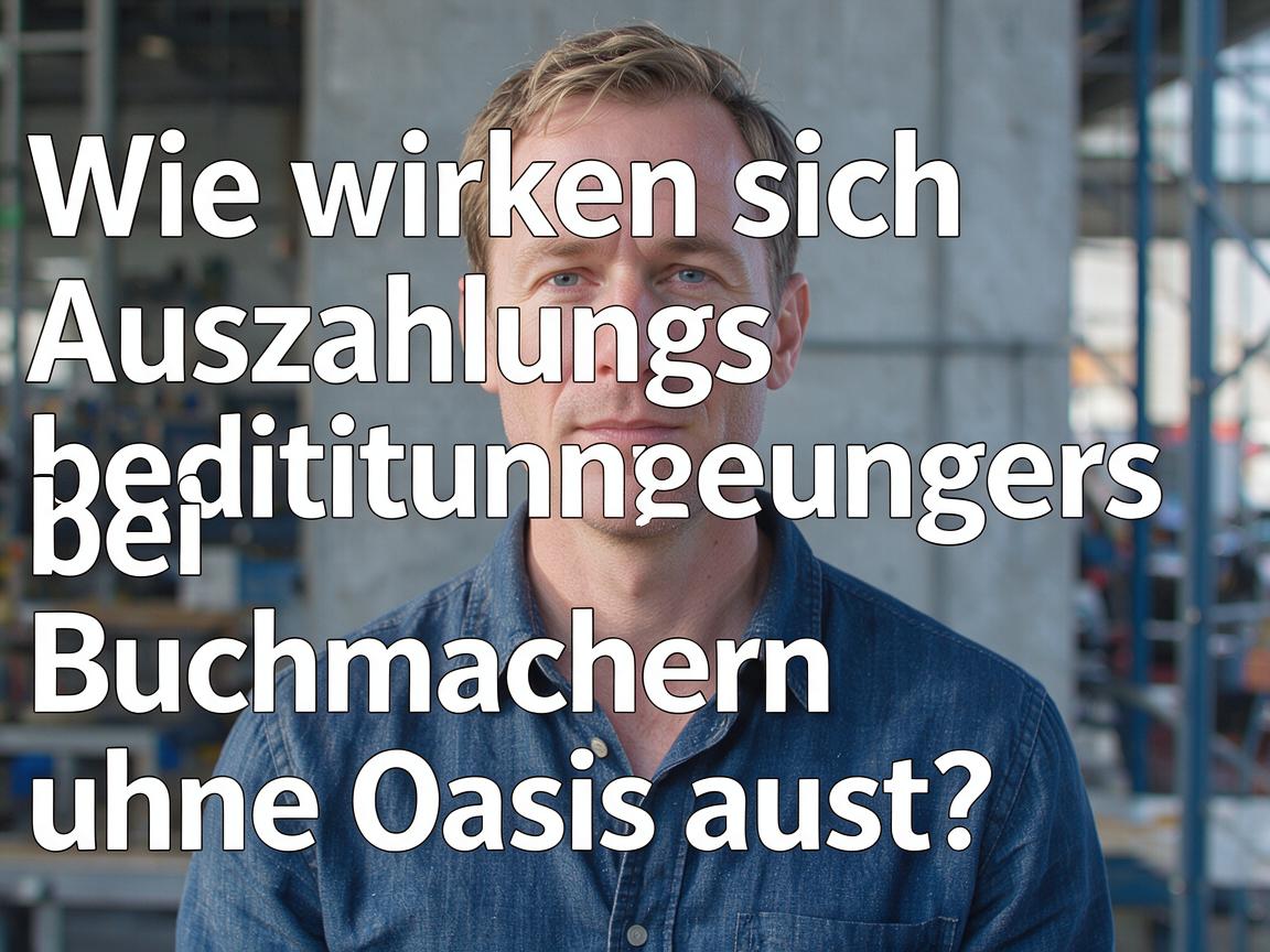 Wie wirken sich Auszahlungsbedingungen bei Buchmachern ohne Oasis aus?