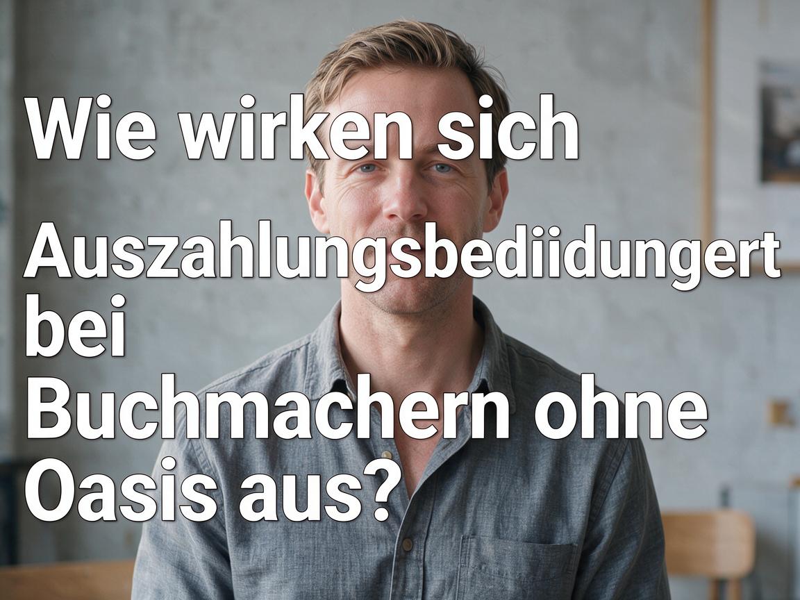 Wie wirken sich Auszahlungsbedingungen bei Buchmachern ohne Oasis aus?