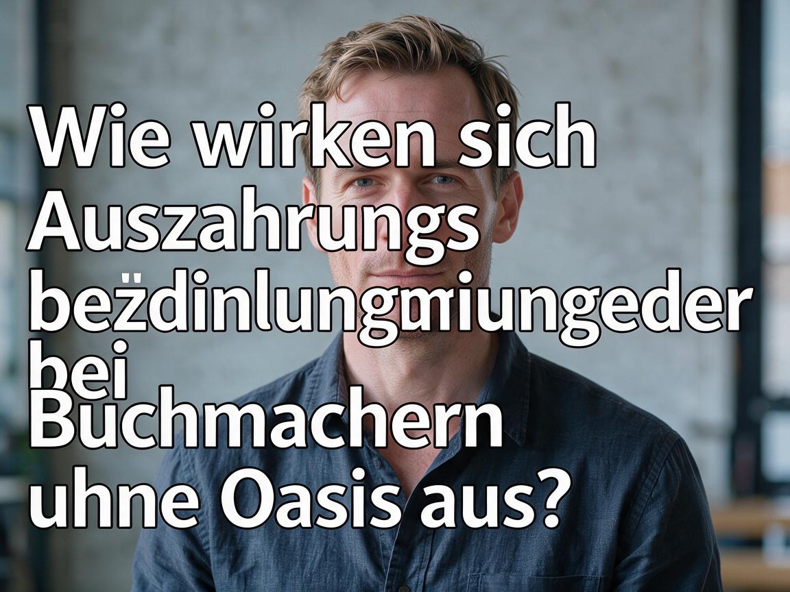 Wie wirken sich Auszahlungsbedingungen bei Buchmachern ohne Oasis aus?