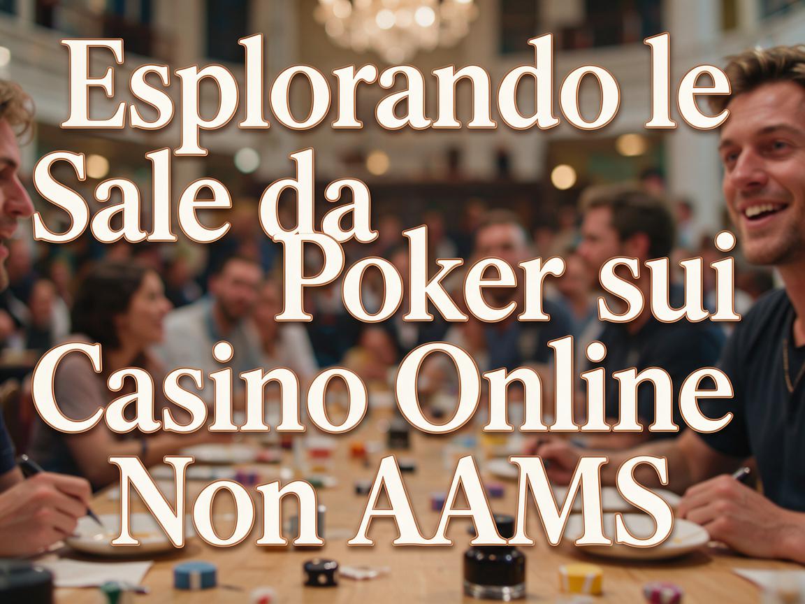 Esplorando le Sale da Poker sui Casino Online Non AAMS