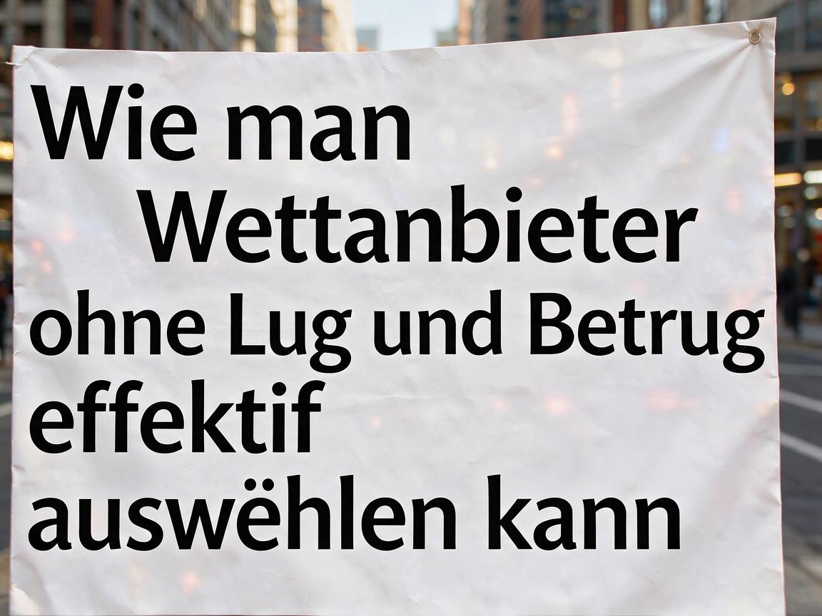 Wie man Wettanbieter ohne Lug und Betrug effektiv auswählen kann