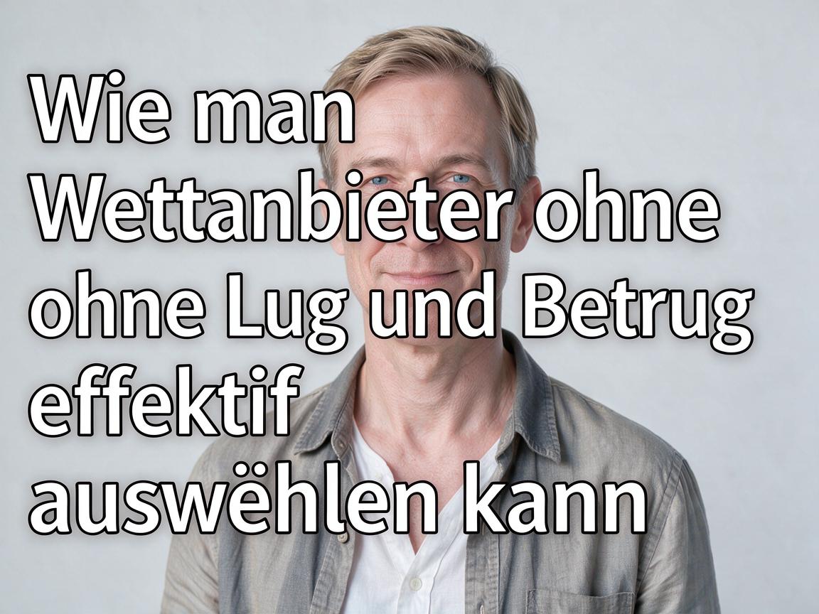 Wie man Wettanbieter ohne Lug und Betrug effektiv auswählen kann