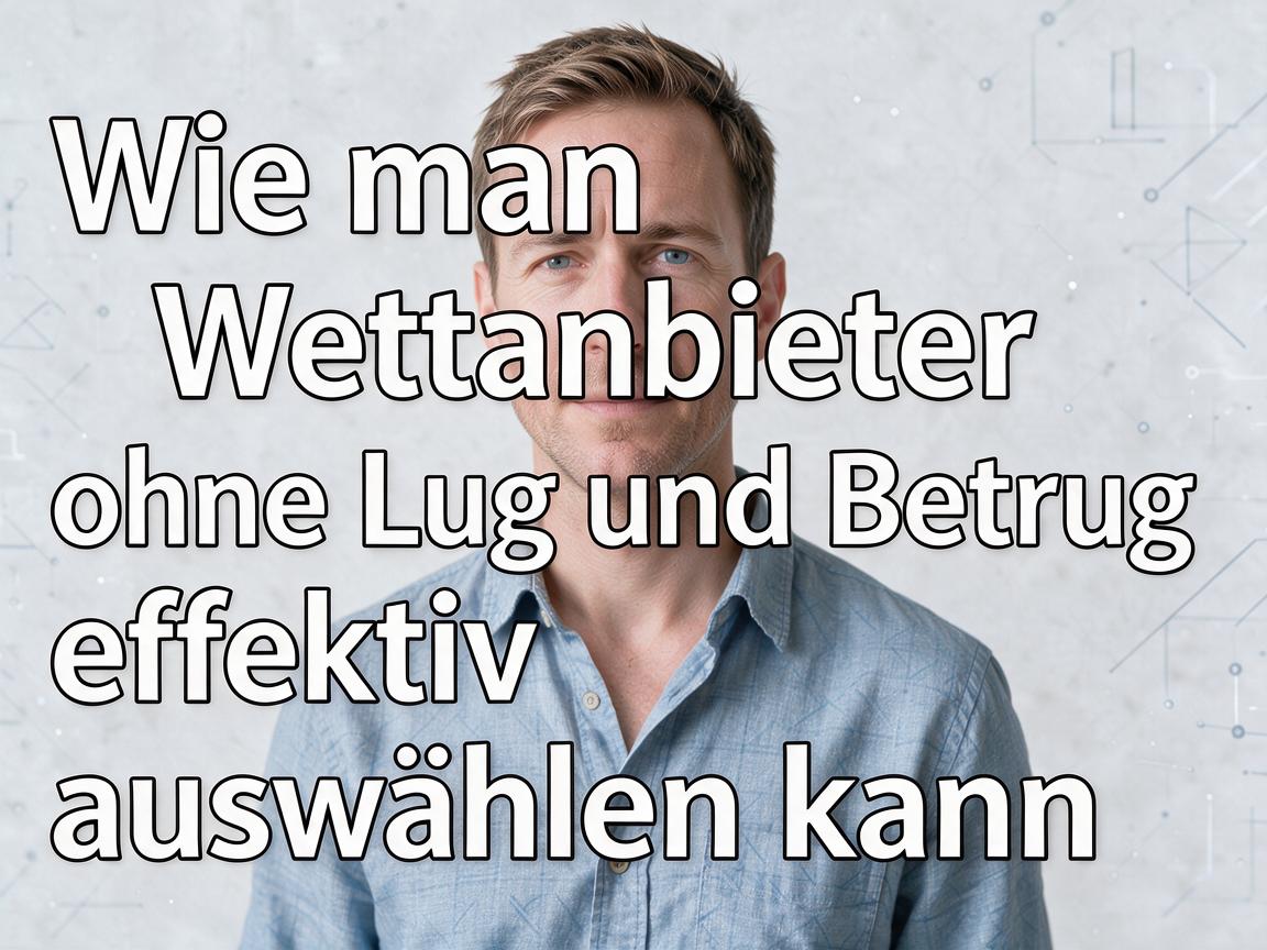 Wie man Wettanbieter ohne Lug und Betrug effektiv auswählen kann