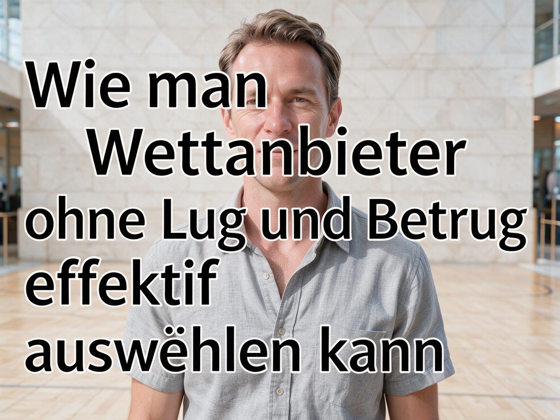 Wie man Wettanbieter ohne Lug und Betrug effektiv auswählen kann