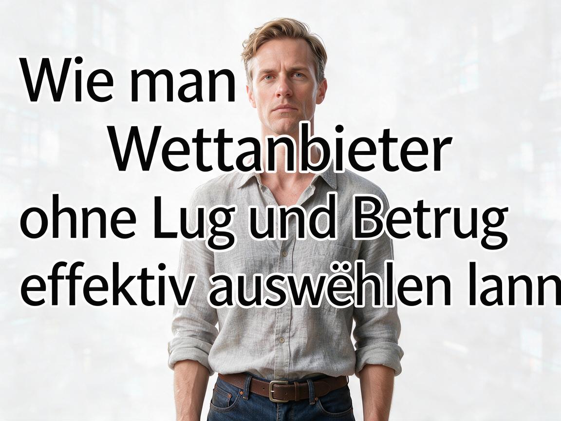 Wie man Wettanbieter ohne Lug und Betrug effektiv auswählen kann