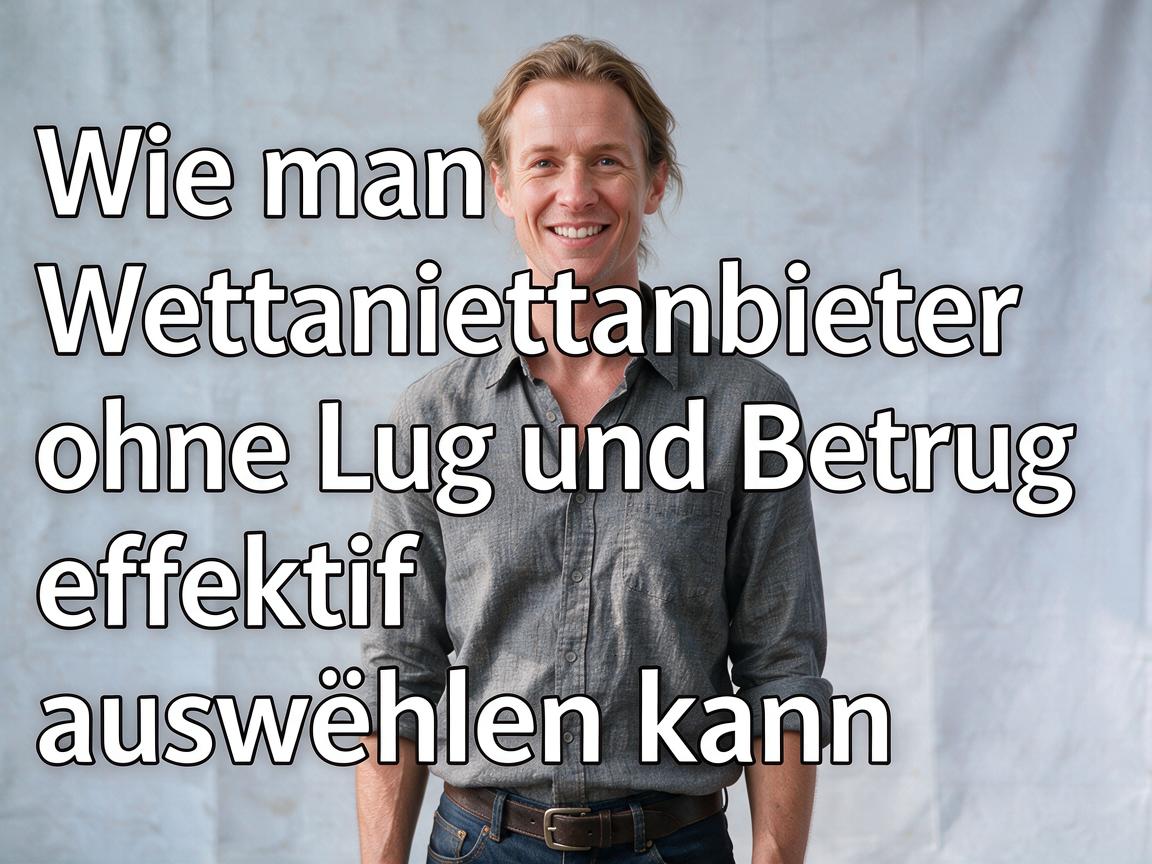 Wie man Wettanbieter ohne Lug und Betrug effektiv auswählen kann