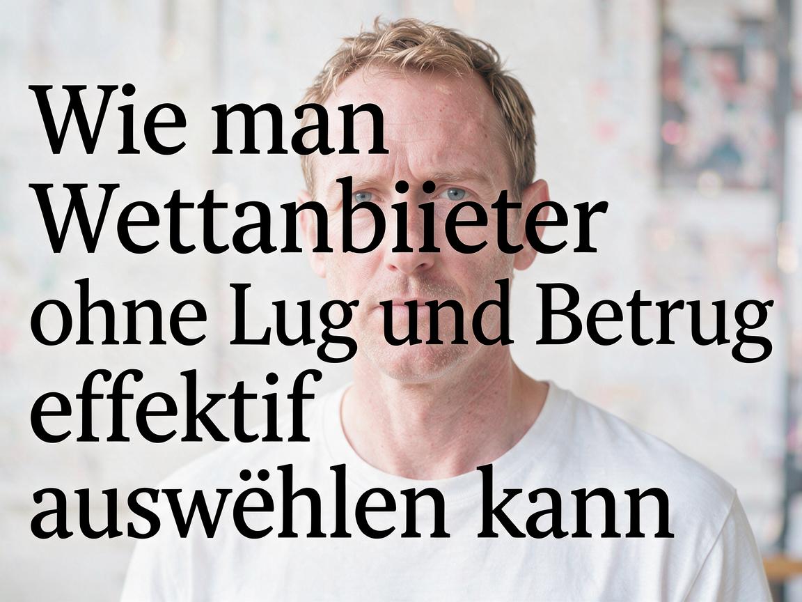 Wie man Wettanbieter ohne Lug und Betrug effektiv auswählen kann