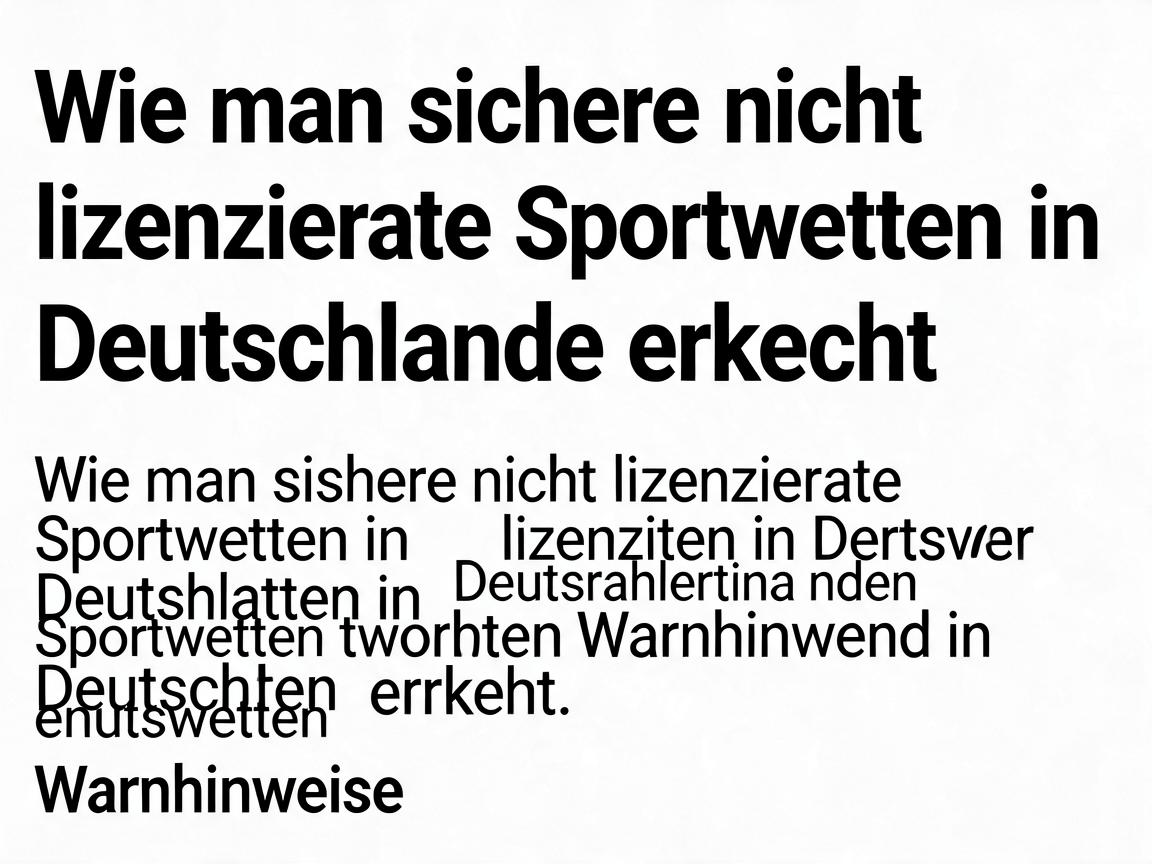 Wie man sichere nicht lizenzierte Sportwetten in Deutschland erkennt: Warnhinweise