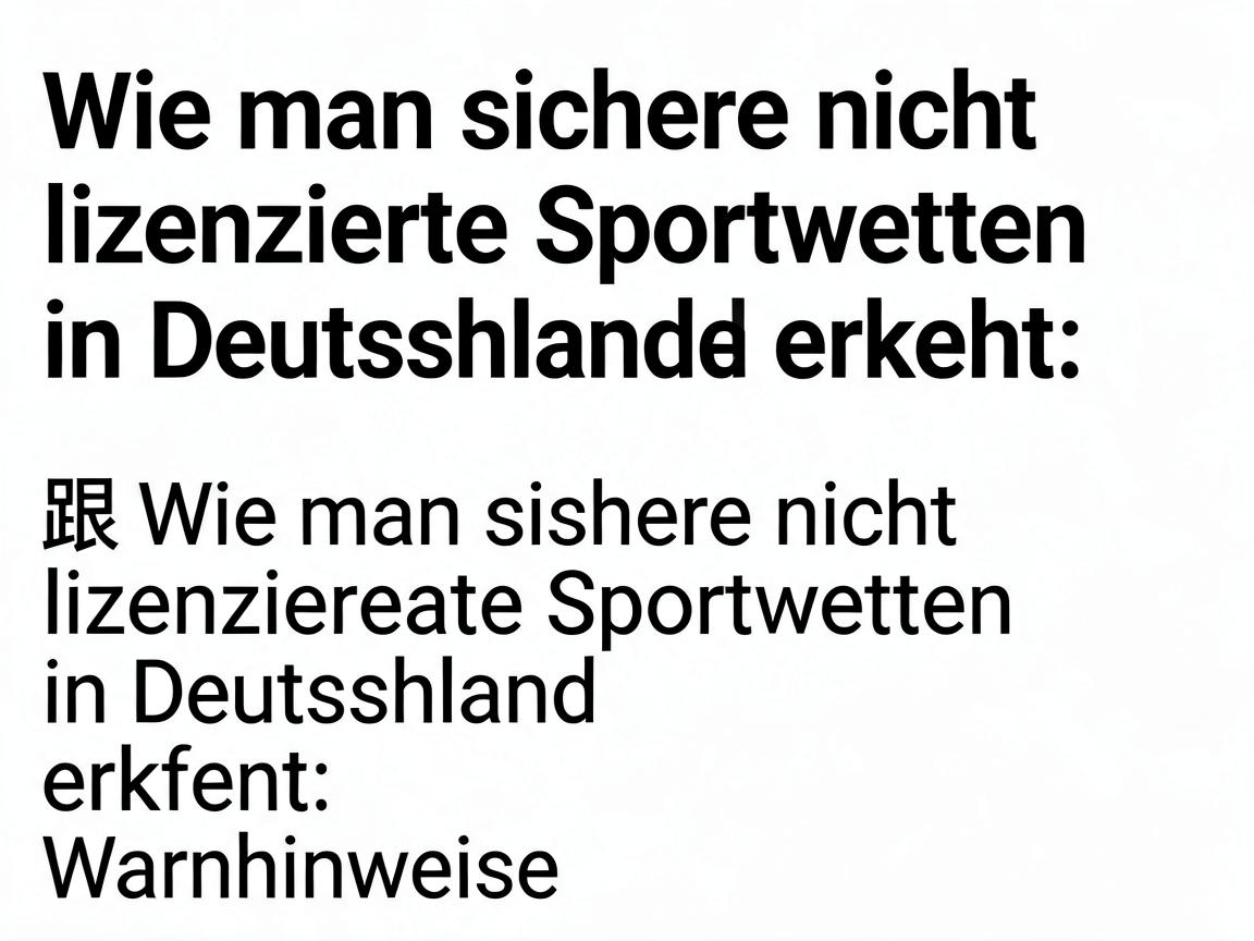Wie man sichere nicht lizenzierte Sportwetten in Deutschland erkennt: Warnhinweise