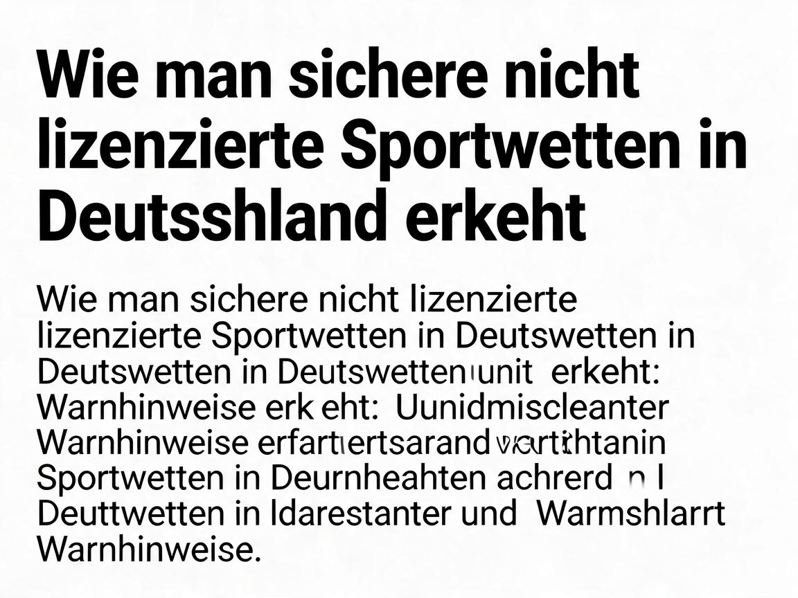 Wie man sichere nicht lizenzierte Sportwetten in Deutschland erkennt: Warnhinweise