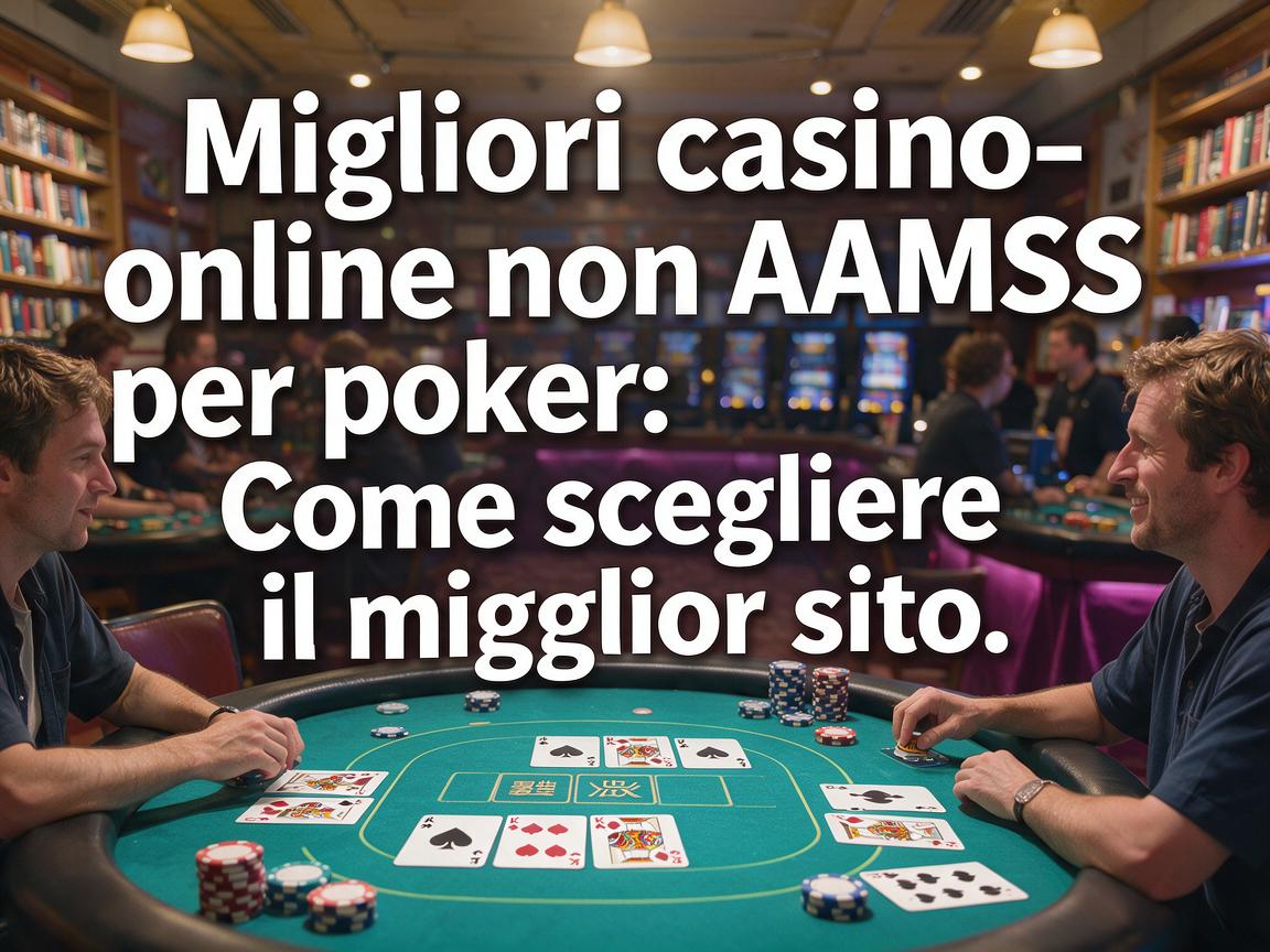 Migliori casino online non AAMS per poker: Come scegliere il miglior sito