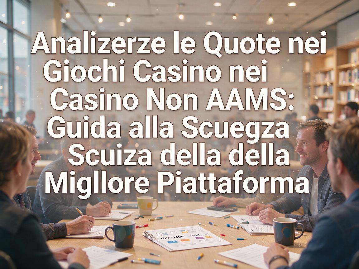 Analizzare le Quote nei Giochi Casino Non AAMS: Guida alla Scelta della Migliore Piattaforma