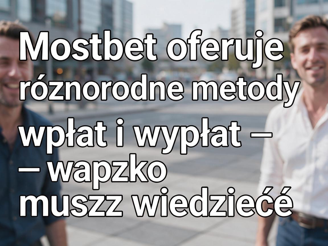 Mostbet oferuje różnorodne metody wpłat i wypłat – wszystko, co musisz wiedzieć