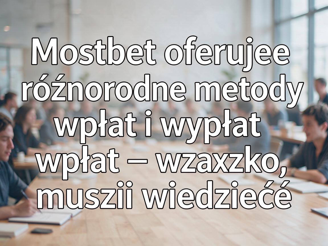 Mostbet oferuje różnorodne metody wpłat i wypłat – wszystko, co musisz wiedzieć