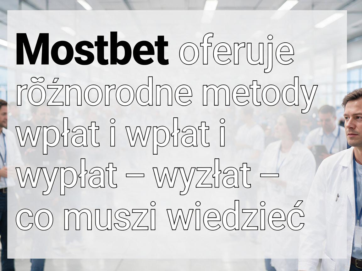 Mostbet oferuje różnorodne metody wpłat i wypłat – wszystko, co musisz wiedzieć