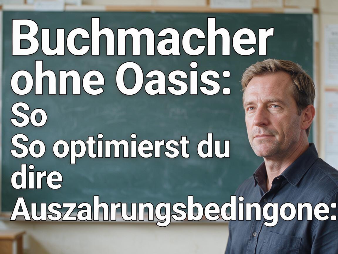 Buchmacher ohne Oasis: So optimierst du deine Auszahlungsbedingungen