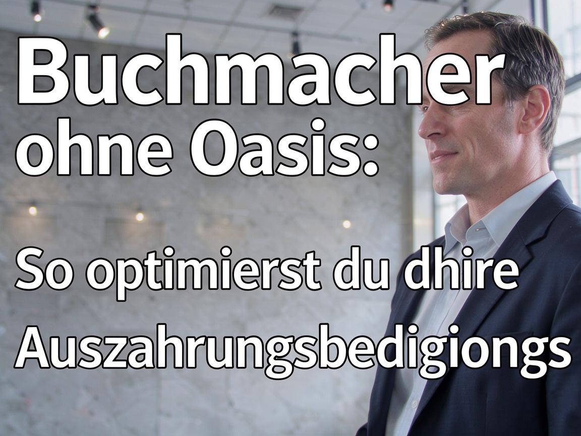 Buchmacher ohne Oasis: So optimierst du deine Auszahlungsbedingungen