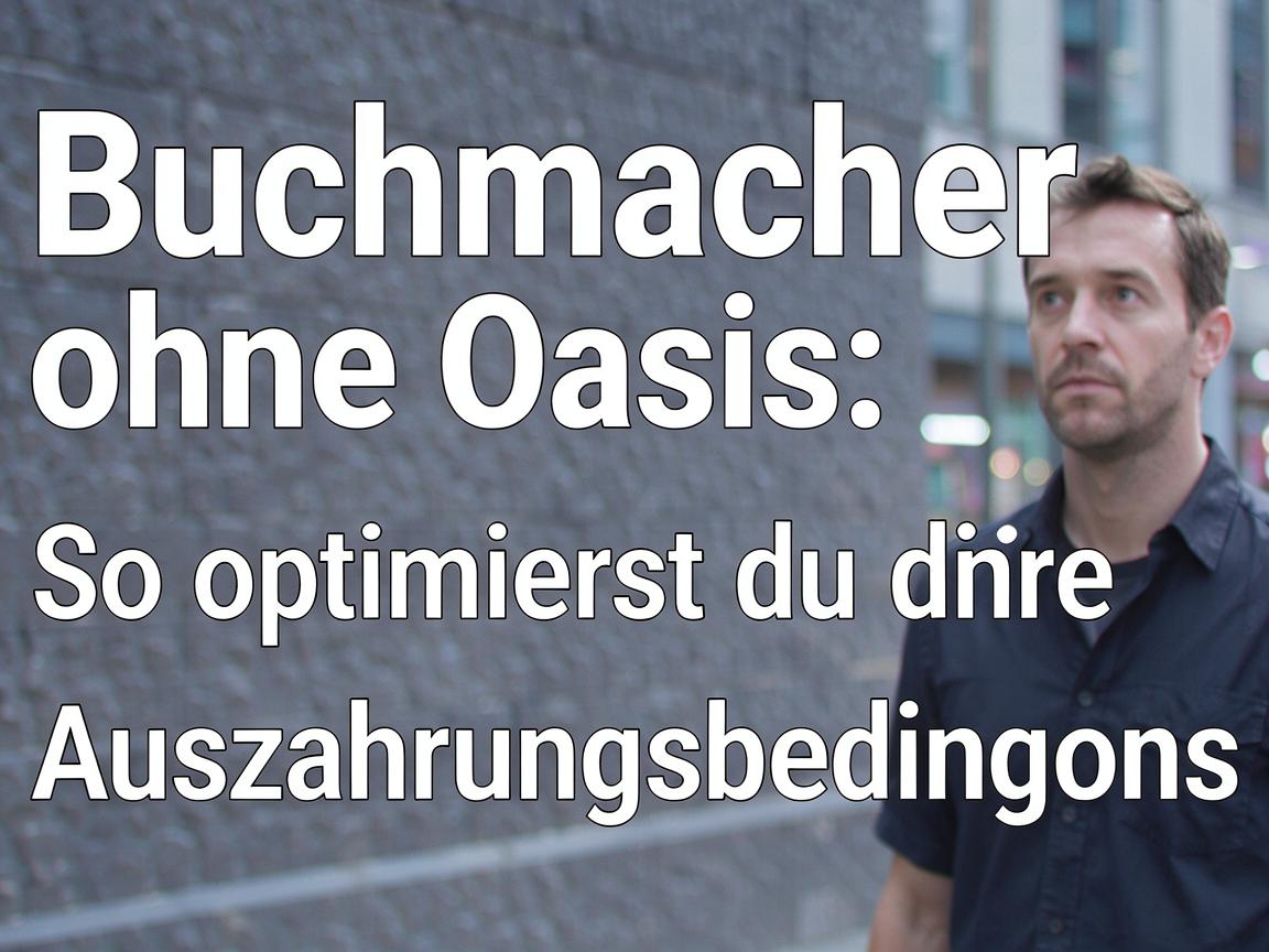 Buchmacher ohne Oasis: So optimierst du deine Auszahlungsbedingungen