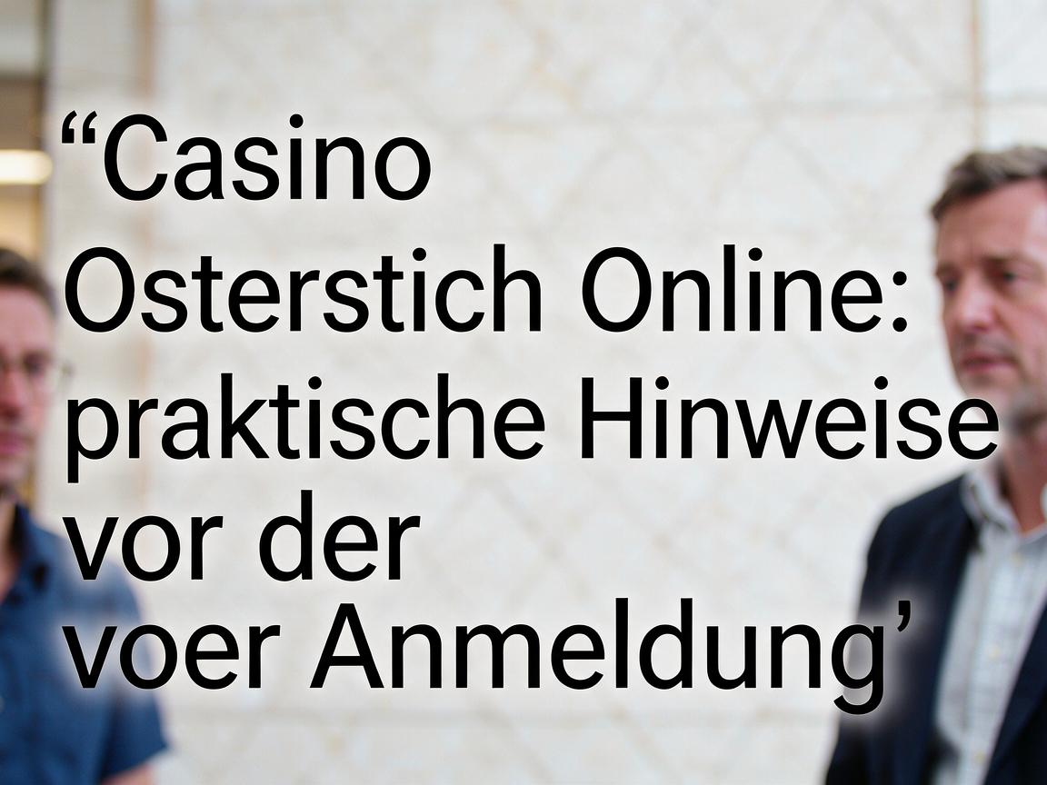 Casino Osterreich Online: praktische Hinweise vor der Anmeldung