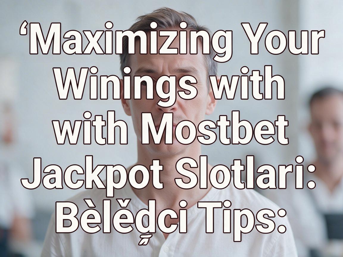 Maximizing Your Winnings with Mostbet Jackpot Slotları: Bələdçi Tips