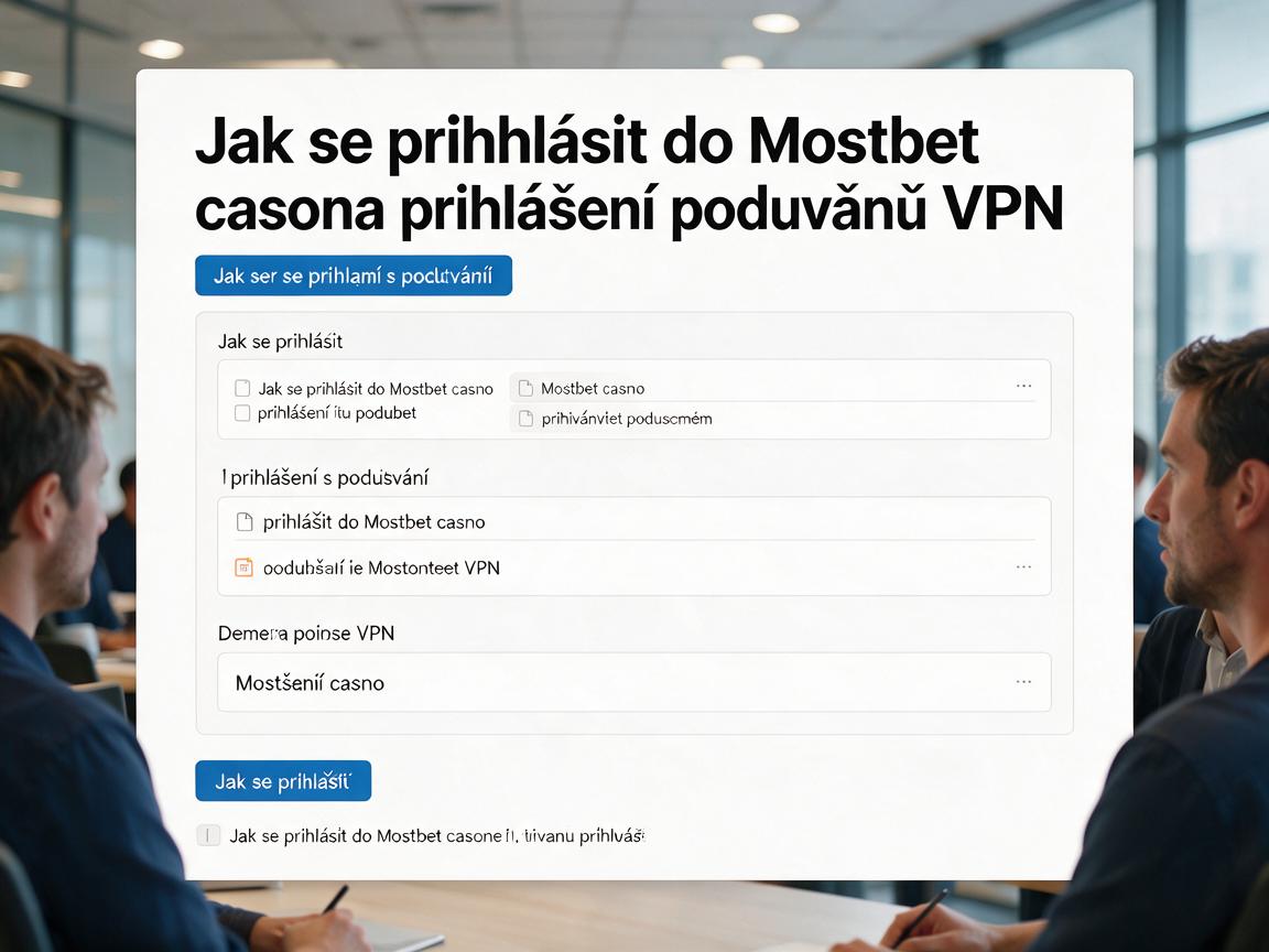 Jak se přihlásit do Mostbet casino přihlášení s používáním VPN